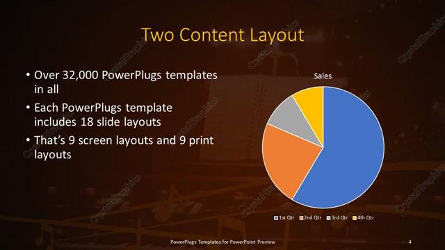 Two Content presentation slide layout
