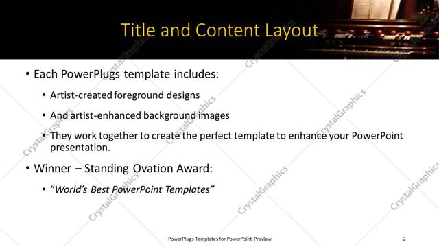 Title and Content presentation slide layout
