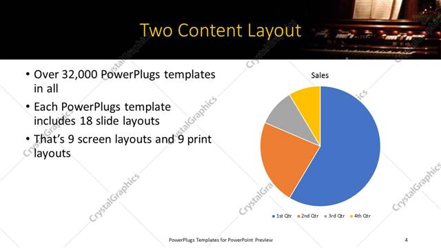 Two Content presentation slide layout