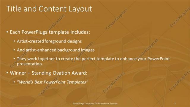 Title and Content presentation slide layout