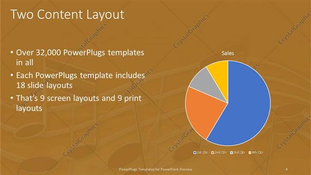 Two Content presentation slide layout