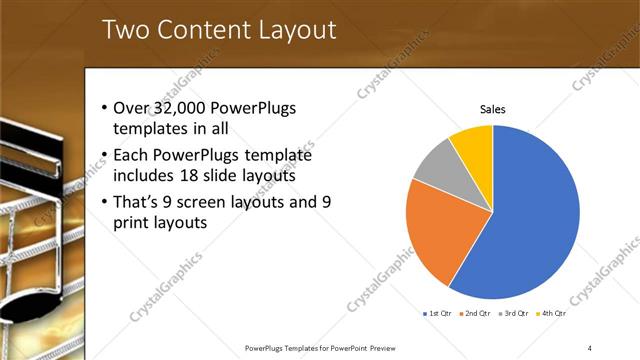 Two Content presentation slide layout
