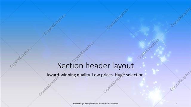 Section Header presentation slide layout