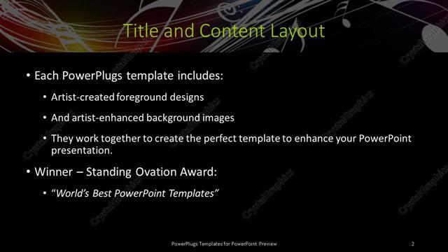 Title and Content presentation slide layout