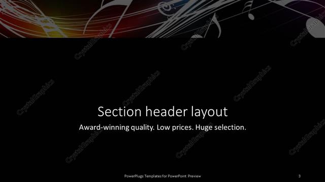 Section Header presentation slide layout