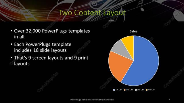 Two Content presentation slide layout