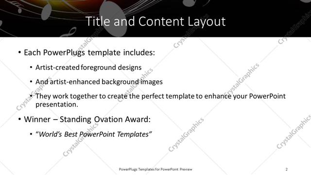 Title and Content presentation slide layout
