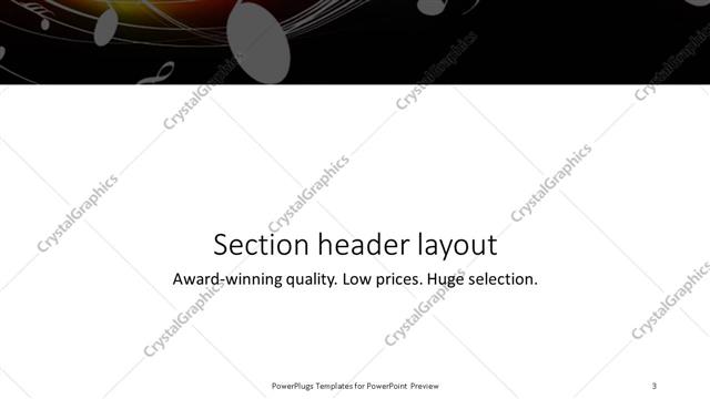 Section Header presentation slide layout