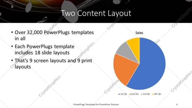 Two Content presentation slide layout