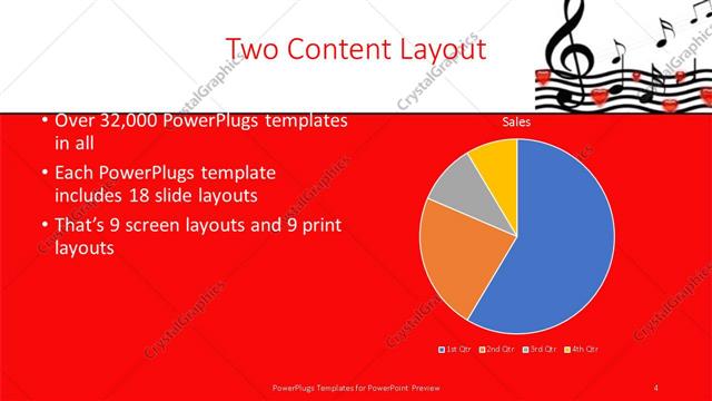 Two Content presentation slide layout