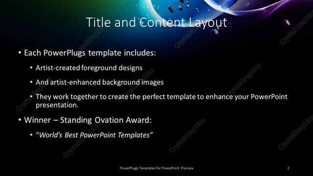 Title and Content presentation slide layout