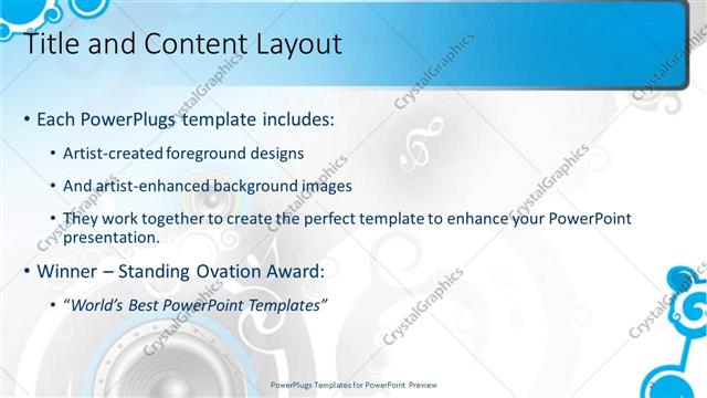 Title and Content presentation slide layout