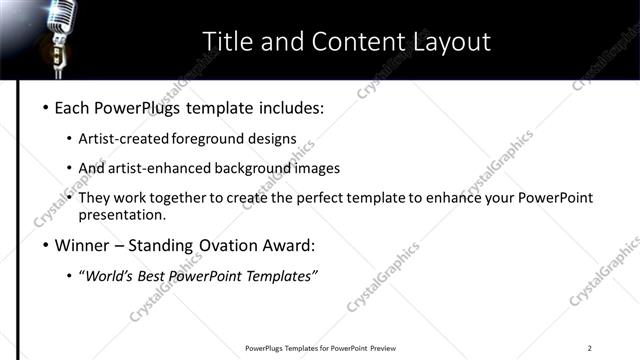 Title and Content presentation slide layout