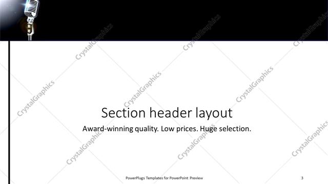 Section Header presentation slide layout