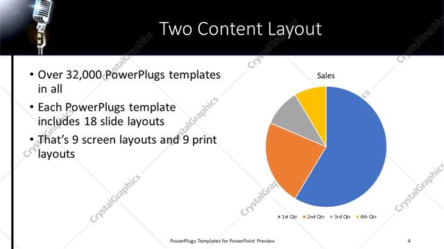 Two Content presentation slide layout