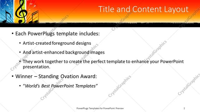 Title and Content presentation slide layout