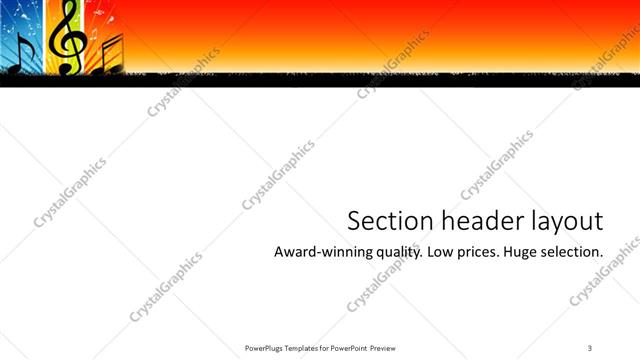 Section Header presentation slide layout