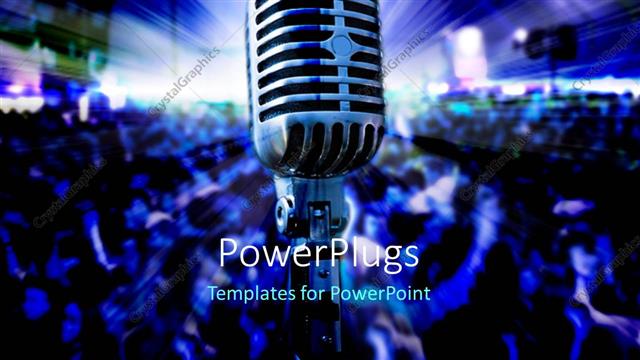  Presentation with music - Musical concert with light glowing on stage and crowd dancing?