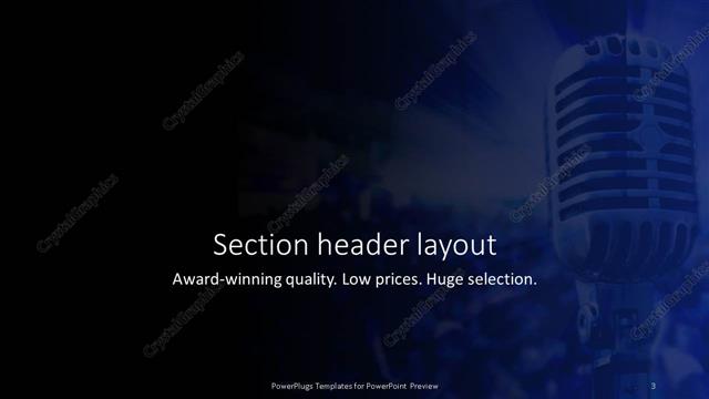 Section Header presentation slide layout