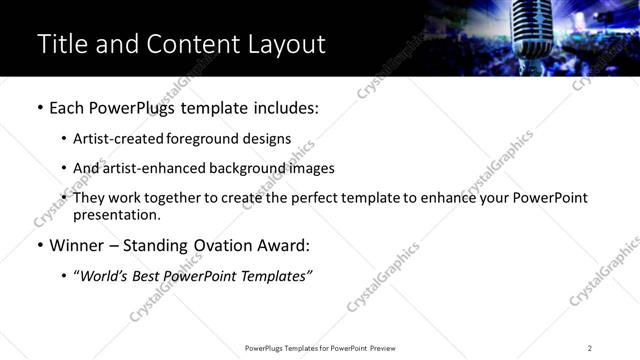 Title and Content presentation slide layout