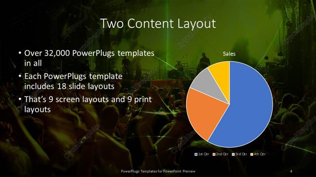 Two Content presentation slide layout