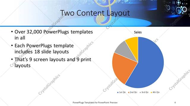 Two Content presentation slide layout