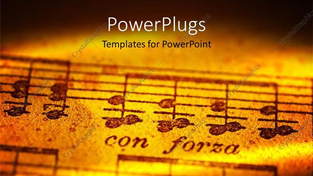  Presentation with creative - Musical notes with creative lighting