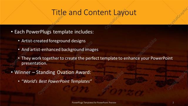 Title and Content presentation slide layout
