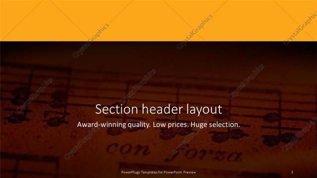 Section Header presentation slide layout
