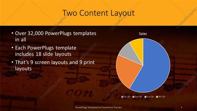 Two Content presentation slide layout