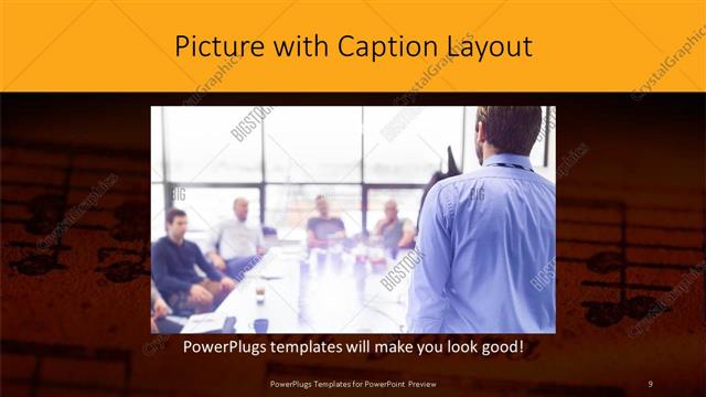 Picture with Caption presentation slide layout