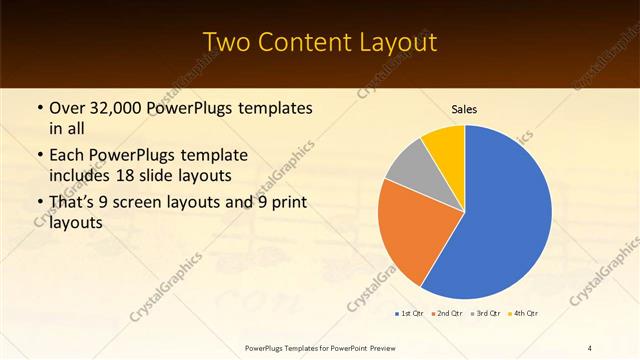 Two Content presentation slide layout