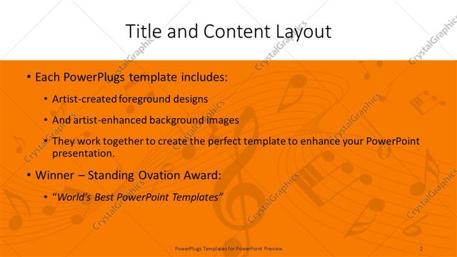 Title and Content presentation slide layout