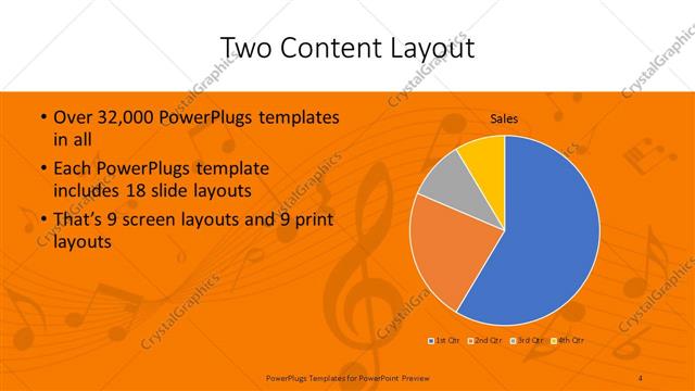 Two Content presentation slide layout