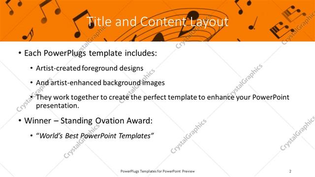 Title and Content presentation slide layout