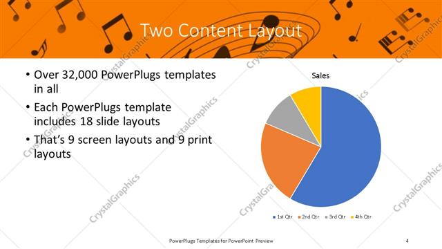 Two Content presentation slide layout