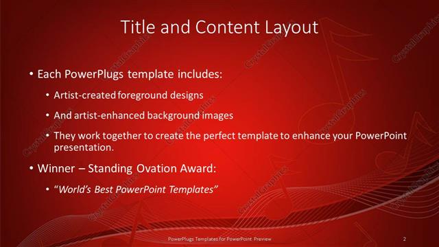 Title and Content presentation slide layout