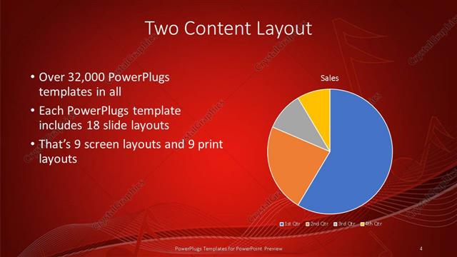 Two Content presentation slide layout