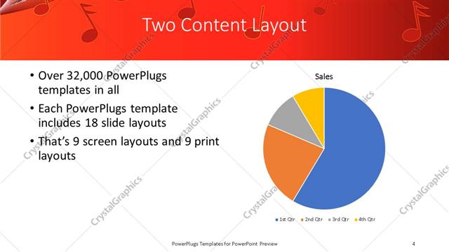 Two Content presentation slide layout
