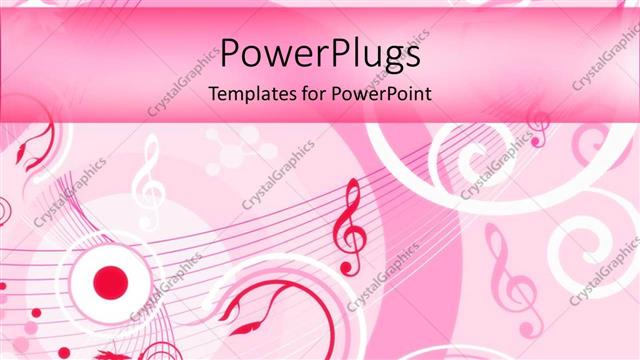  Presentation with strings - The musical strings with pink background