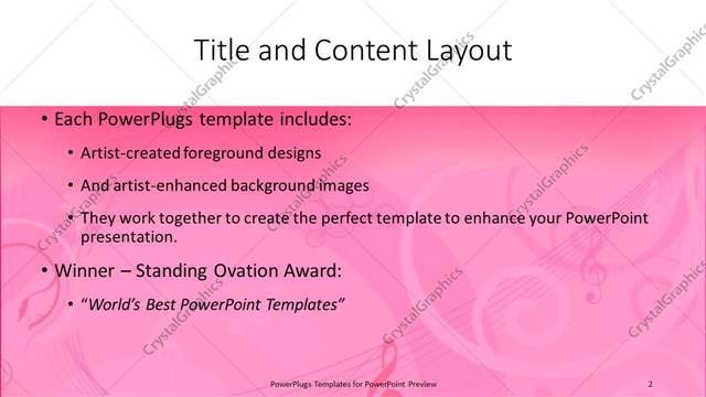 Title and Content presentation slide layout