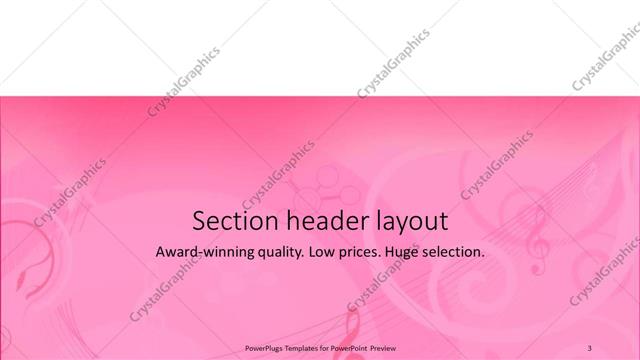 Section Header presentation slide layout