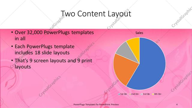 Two Content presentation slide layout
