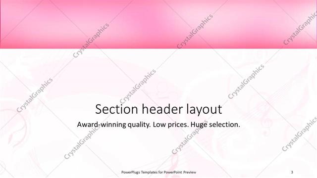 Section Header presentation slide layout