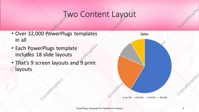 Two Content presentation slide layout