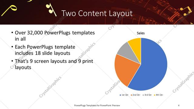 Two Content presentation slide layout