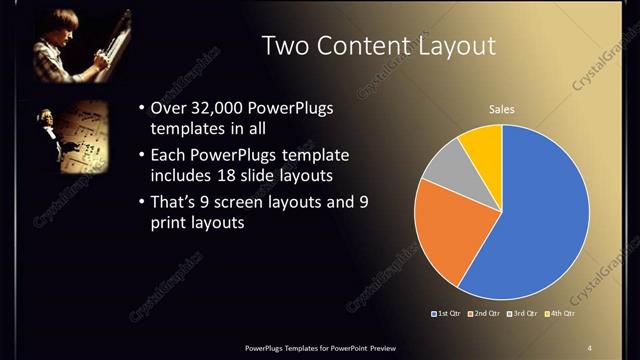 Two Content presentation slide layout