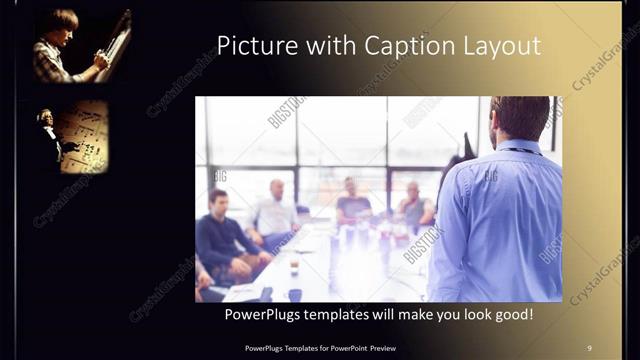 Picture with Caption presentation slide layout