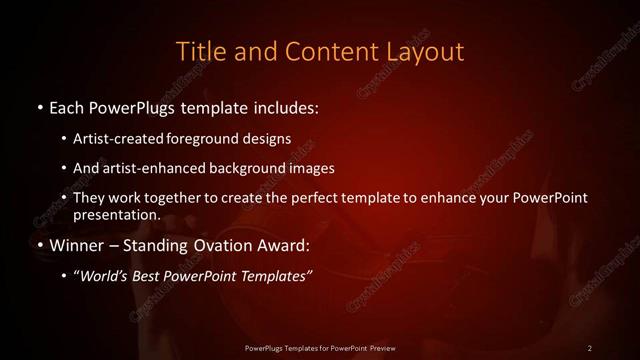 Title and Content presentation slide layout