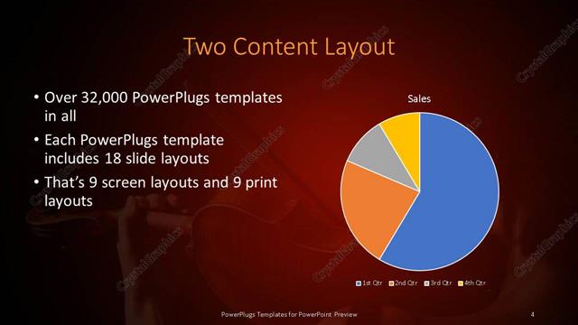 Two Content presentation slide layout
